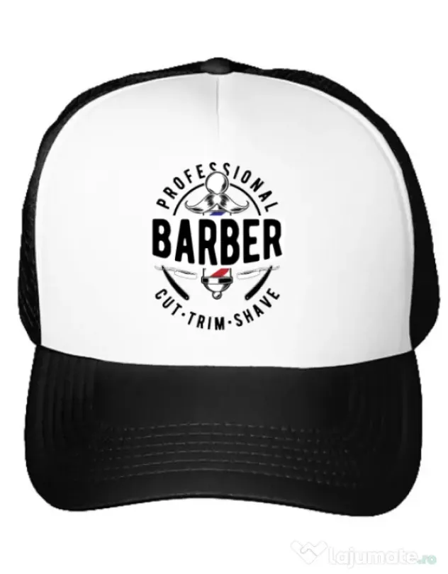 Sapca personalizata Professional barber Alb