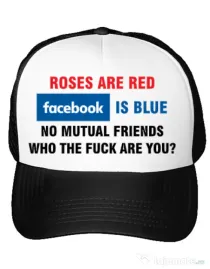 Sapca personalizata Roses are red Alb