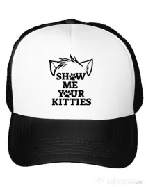 Sapca personalizata Show me your kitties Alb