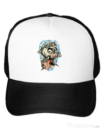 Sapca personalizata Skull Movie Alb