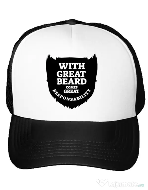 Sapca personalizata The great beard Alb