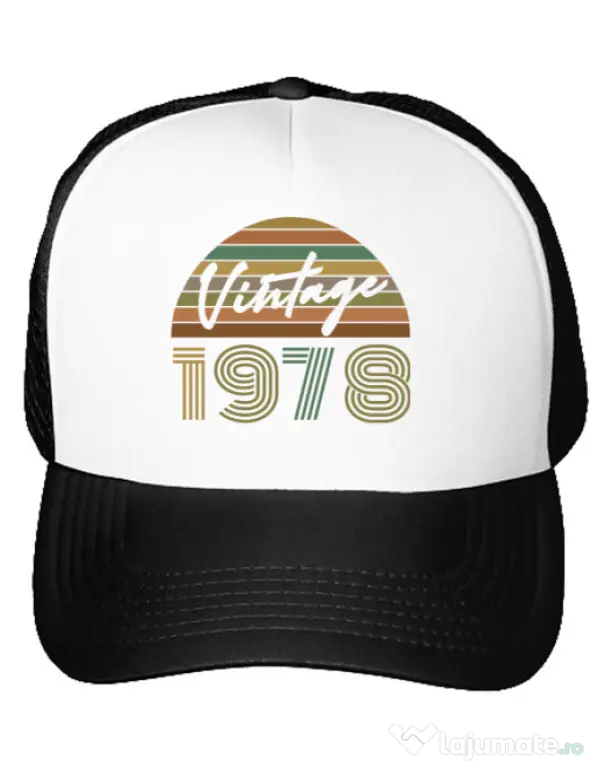 Sapca personalizata Vintage 1978 Alb