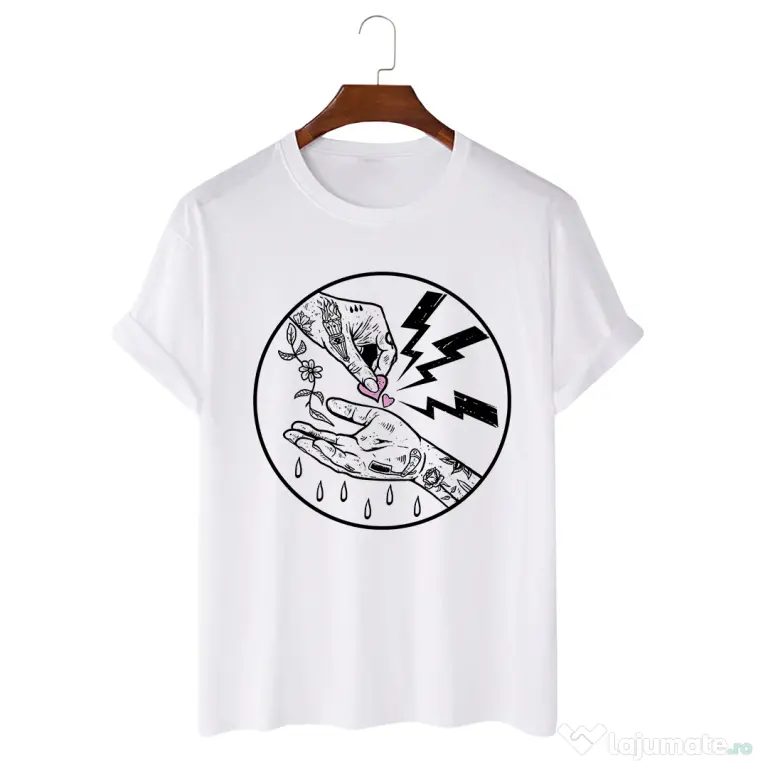 Tricou personalizat alb unisex Beggar of Love
