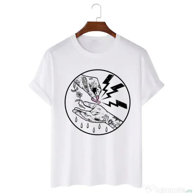 Tricou personalizat alb unisex Beggar of Love