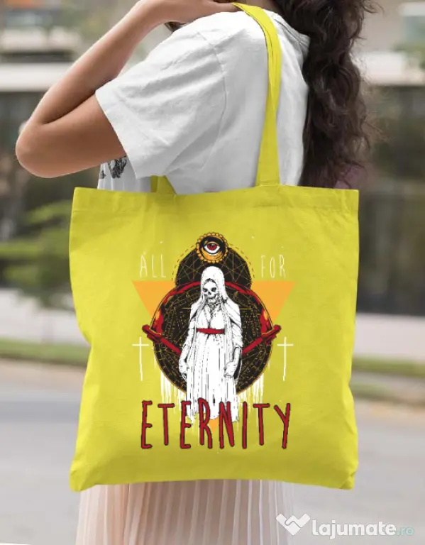 Sacosa din panza All for eterniry Galben