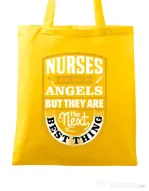 Sacosa din panza Angel nurses Galben