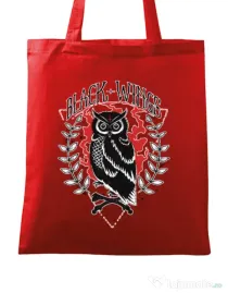 Sacosa din panza Black wings Rosu