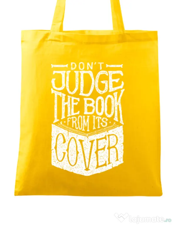 Sacosa din panza Book cover Galben