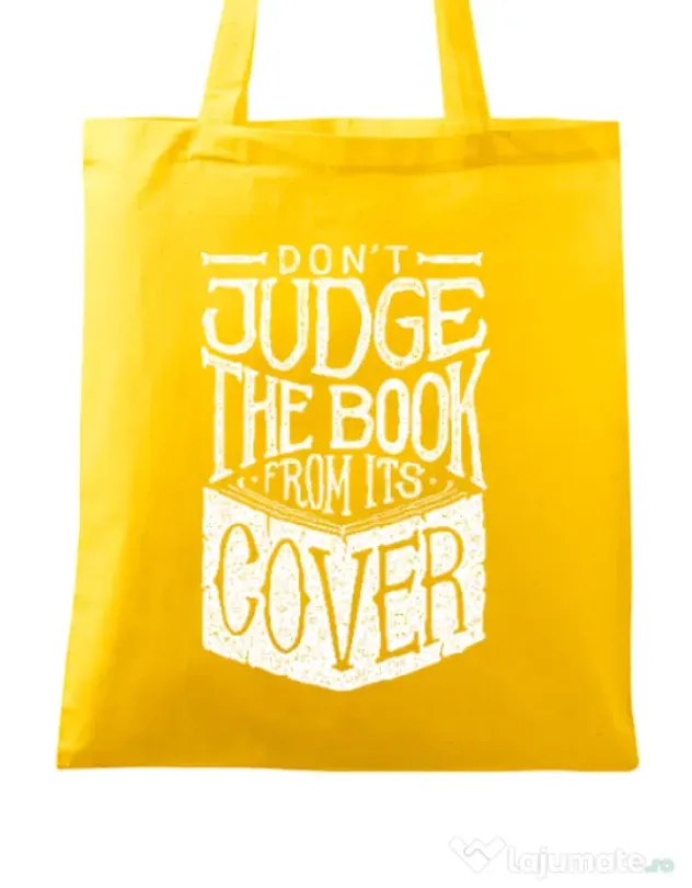 Sacosa din panza Book cover Galben