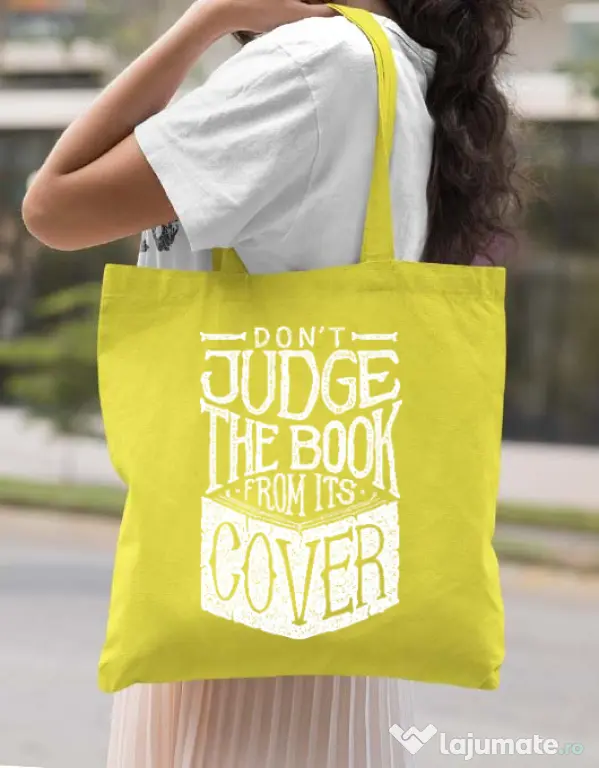 Sacosa din panza Book cover Galben