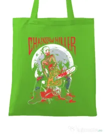 Sacosa din panza Chainsaw killer Verde mar