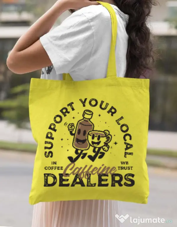Sacosa din panza Coffee dealers Galben