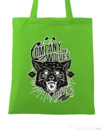 Sacosa din panza Company of wolves Verde mar