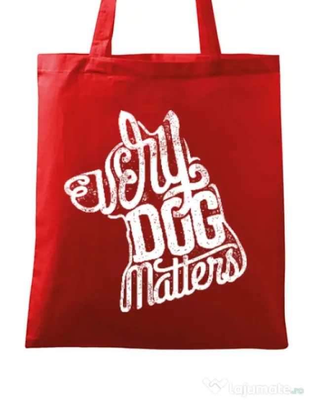 Sacosa din panza Every dog matters 2 Rosu