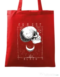 Sacosa din panza Forest Black Rosu