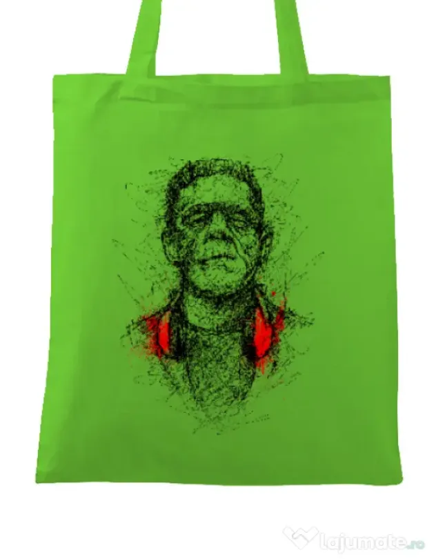 Sacosa din panza Frankenscratch Verde mar