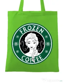 Sacosa din panza Frozen coffee Verde mar