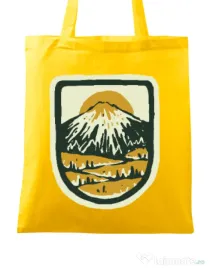 Sacosa din panza Hand drawn mountains Galben
