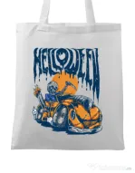 Sacosa din panza Hello ween Alb