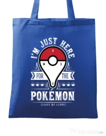 Sacosa din panza Here for the Pokemon Albastru regal