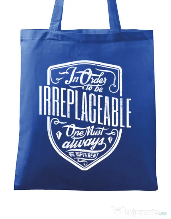 Sacosa din panza Irreplaceable Albastru regal