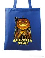 Sacosa din panza Jack o lantern Albastru regal