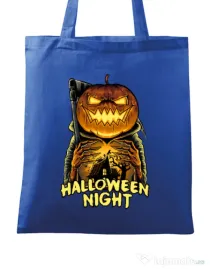Sacosa din panza Jack o lantern Albastru regal