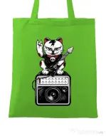 Sacosa din panza Lets rock Verde mar