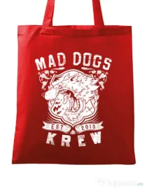 Sacosa din panza Mad dogs krew Rosu