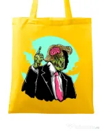 Sacosa din panza Make zombies great again Galben