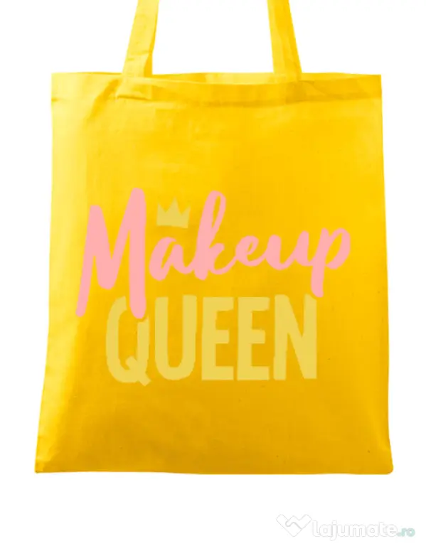Sacosa din panza Makeup queen Galben