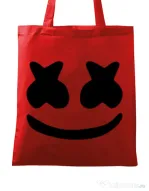 Sacosa din panza Marshmello Rosu