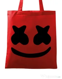 Sacosa din panza Marshmello Rosu