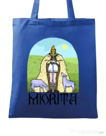 Sacosa din panza Miorita Albastru regal