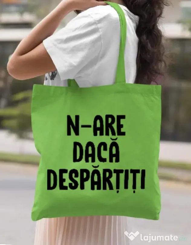 Sacosa din panza Nu are sens 2 Verde mar