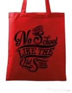 Sacosa din panza Old school typography Rosu