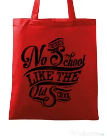 Sacosa din panza Old school typography Rosu