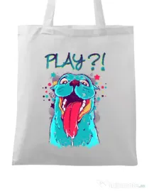 Sacosa din panza Play Alb