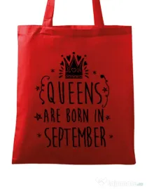 Sacosa din panza Queens are born in September Rosu