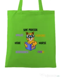 Sacosa din panza Sacoșa profesor Verde mar