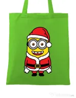 Sacosa din panza Santa minions Verde mar