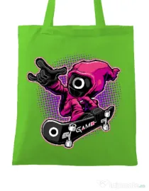 Sacosa din panza Squid Boy Verde mar