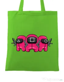 Sacosa din panza Squid Squad Verde mar