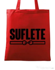 Sacosa din panza Suflete Rosu