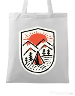 Sacosa din panza Sunset camp Alb