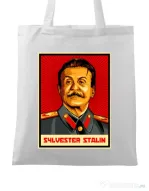 Sacosa din panza Sylvester Stalin Alb