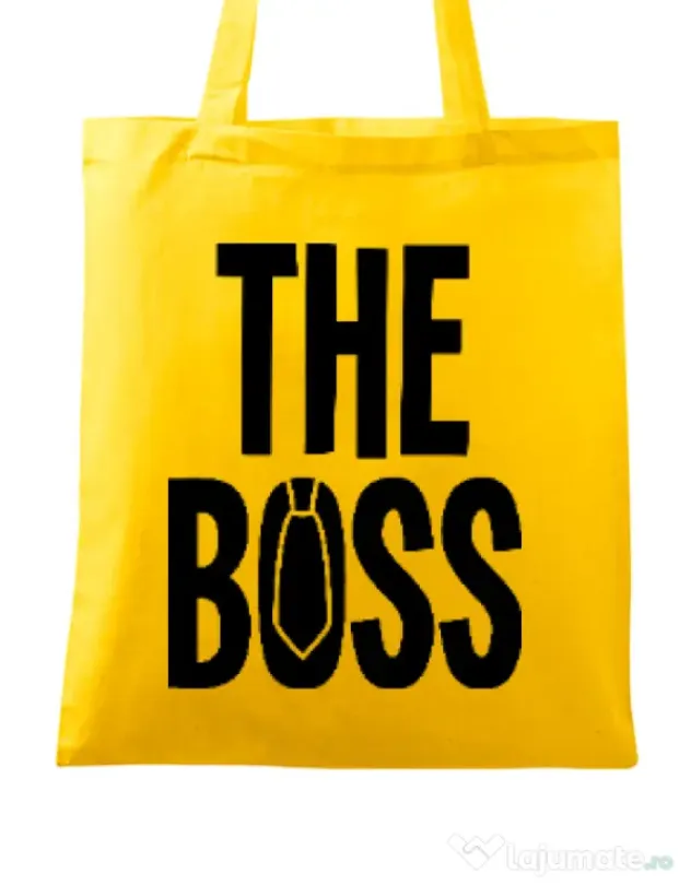 Sacosa din panza The boss Galben
