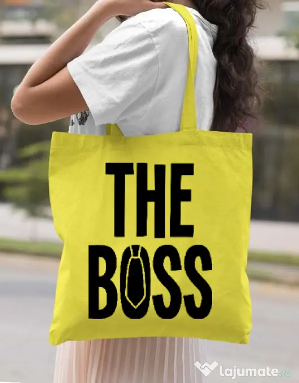 Sacosa din panza The boss Galben