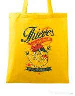 Sacosa din panza Thieves in the Night Galben
