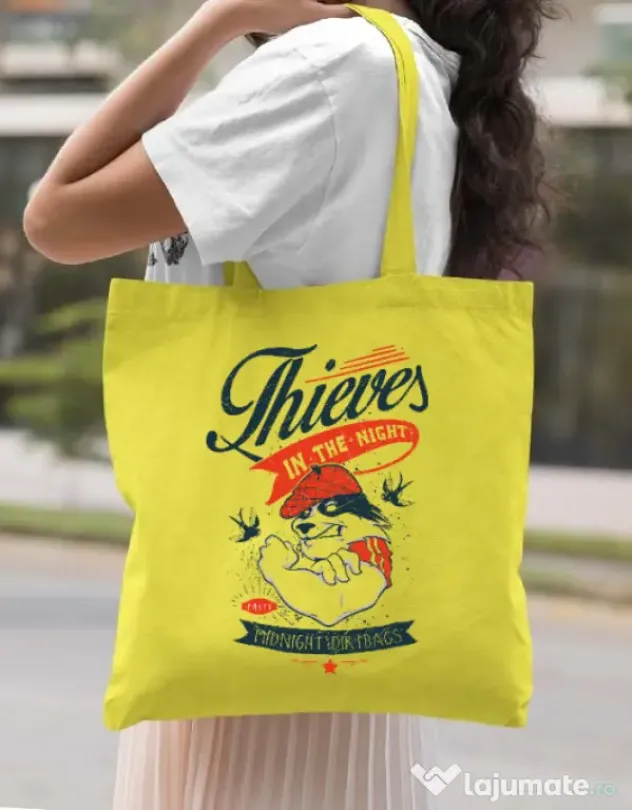 Sacosa din panza Thieves in the Night Galben